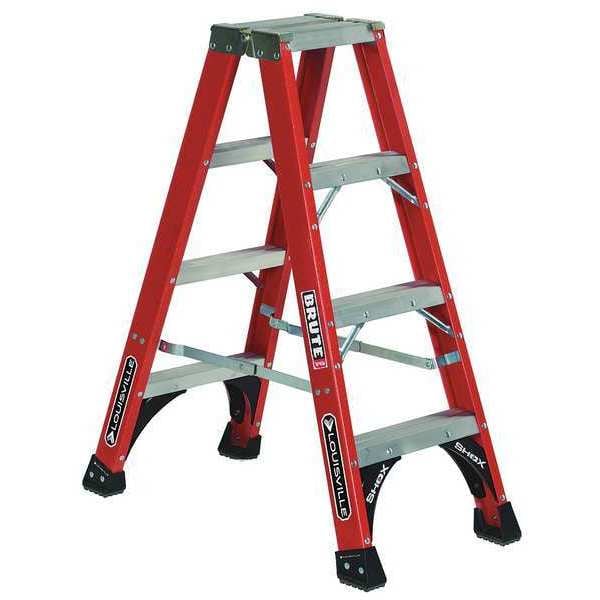 4 ft Fiberglass Twin Stepladder, 375 lb Capacity