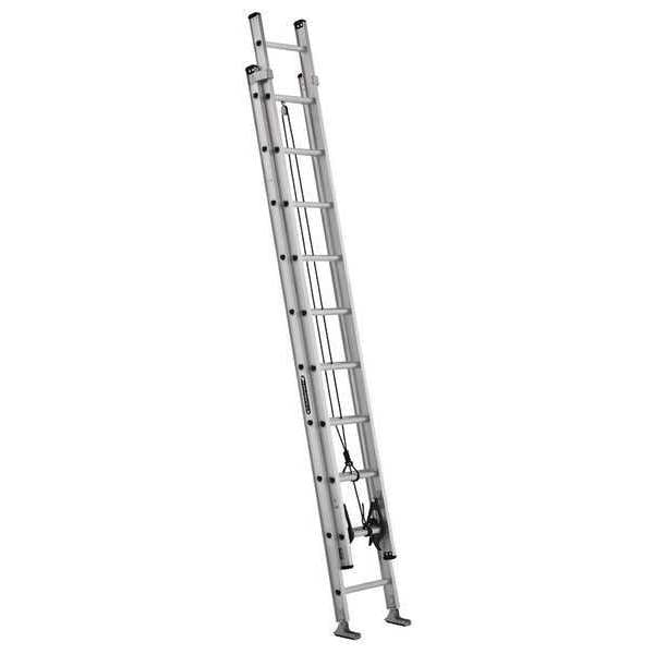 20 ft Aluminum Extension Ladder, 300 lb Load Capacity