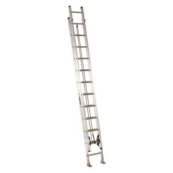 24 ft Aluminum Extension Ladder, 300 lb Load Capacity