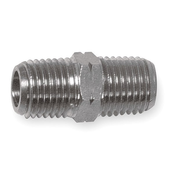 Hex Conversion Nipple Chrome Plated Brass Hex Conversion Nipple, 3/4 in Male NPT X 3/4 in Male BSPP