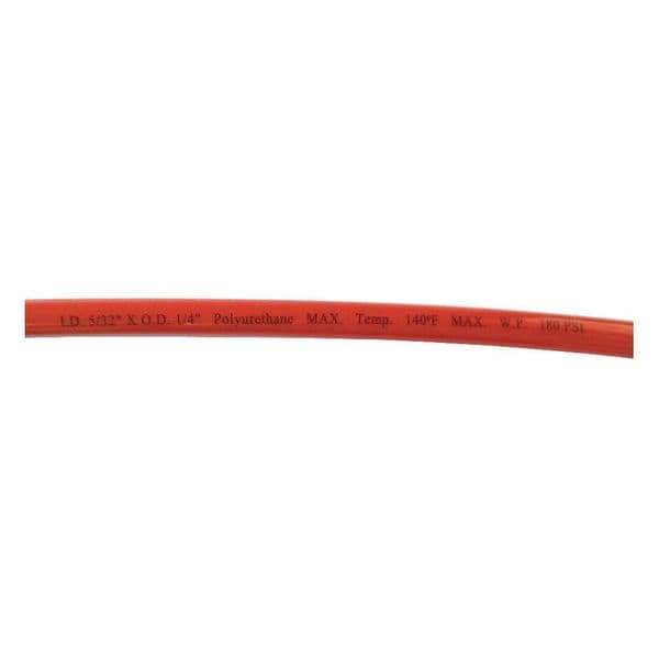 Tubing, Poly, 1/4 In, 180 PSI, 100 Ft, Red