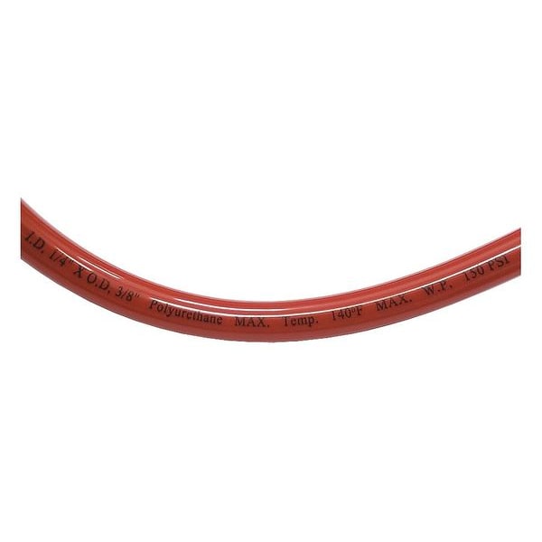 Tubing, Poly, 3/8 In, 150 PSI, 100 Ft, Red