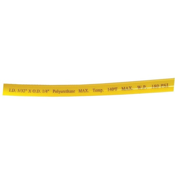 Tubing, Poly, 1/4 In, 180 PSI, 100 Ft, Yellow