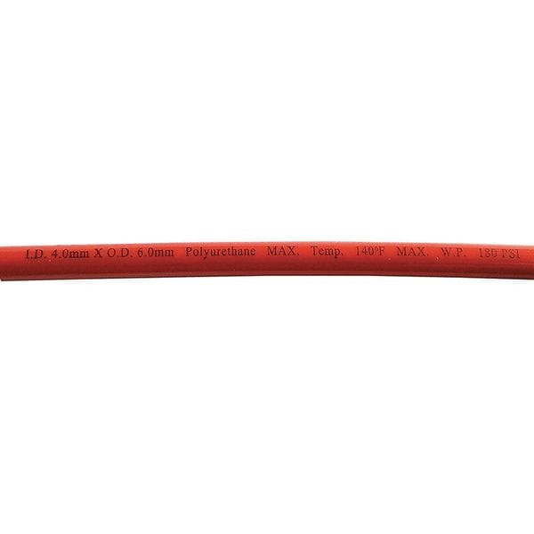 Tubing, Poly, 6mm OD, 180 PSI, Red