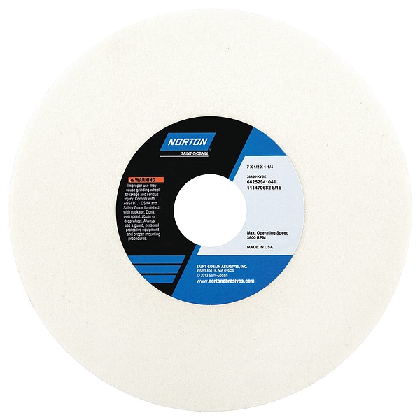 Grinding Wheel, T1, 7x1/2x1.25, AO, 60G, PK5