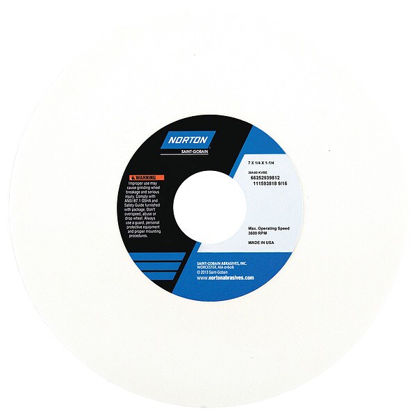 Grinding Wheel, T1, 7x1/4x1.25, AO, 60G, PK5