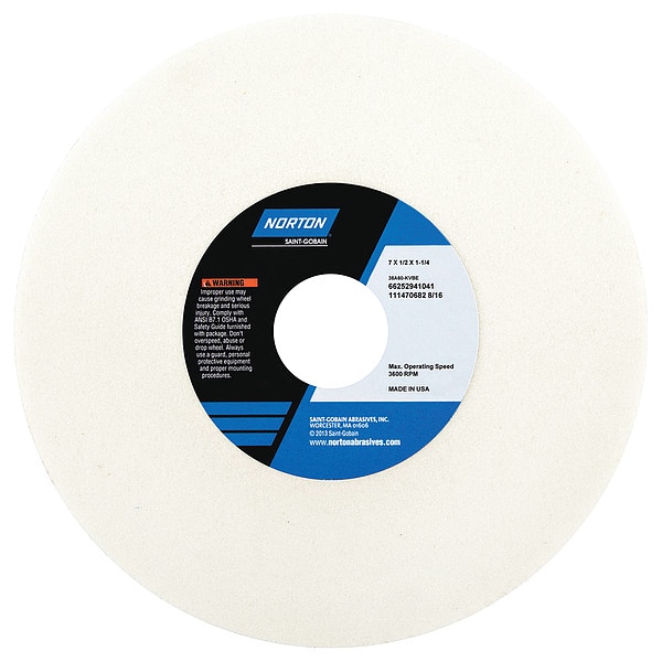 Grinding Wheel, T1, 7x1/2x1.25, AO, 46G, PK5