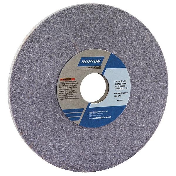 Grinding Wheel, T1, 7x1/4x1.25, AO, 80G, PK5