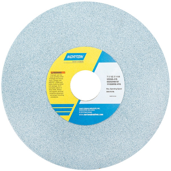 Grinding Wheel, T1, 7x1/2x1.25, CA, 46G, PK5