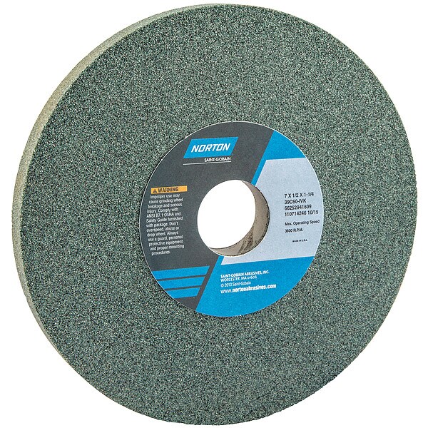 Grinding Wheel, T1, 7x1/2x1.25, SC, 60G, PK5