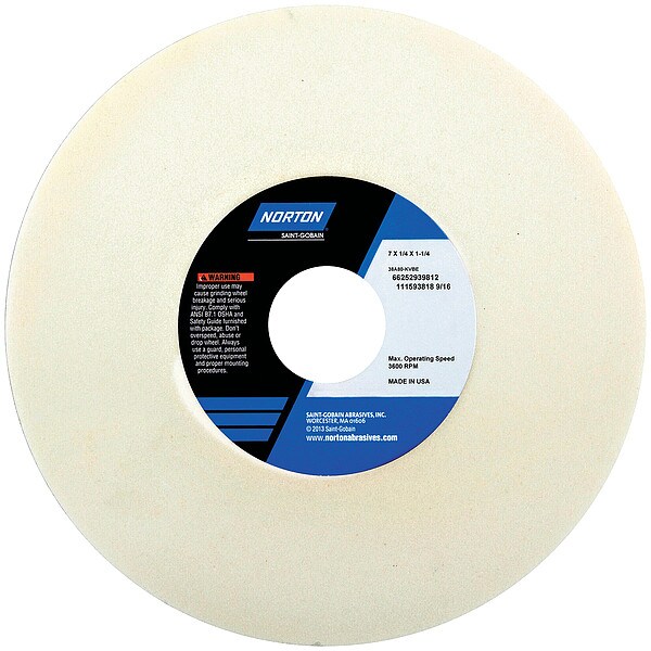 Grinding Wheel, T1, 7x1/4x1.25, AO, 80G, PK5