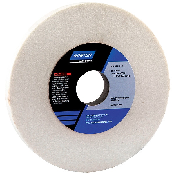 Grinding Wheel, T1, 6x1/2x1.25, AO, 80G, PK5
