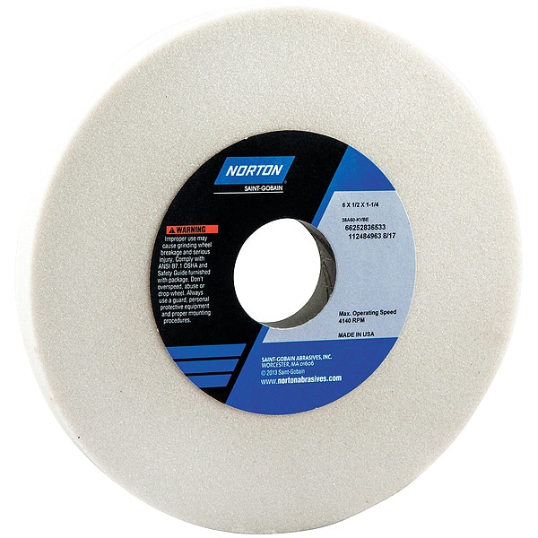 Grinding Wheel, T1, 6x1/2x1.25, AO, 60G, PK5