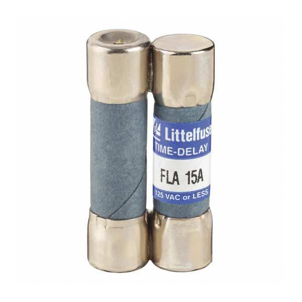 Midget Fuse, Time-Delay, 15A, 125V AC, Indicating, 10kA at 125V AC