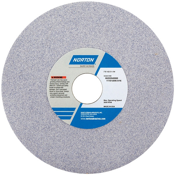 Grinding Wheel, T1, 7x1/2x1-1/4, AO, 60G, PK5