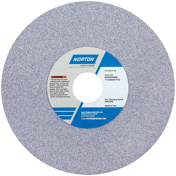 Grinding Wheel, T1, 7x1/4x1-1/4, AO, 60G, PK5