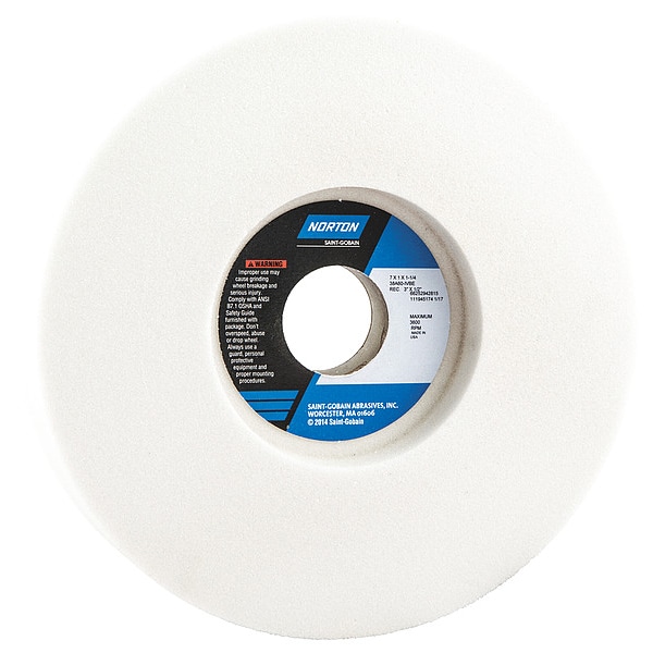 Grinding Wheel, 7x1x1.25, Rec1/S 3x1/2, PK5