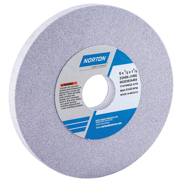 Grinding Wheel, T1, 6x1/2x1-1/4, AO, 80G, PK5