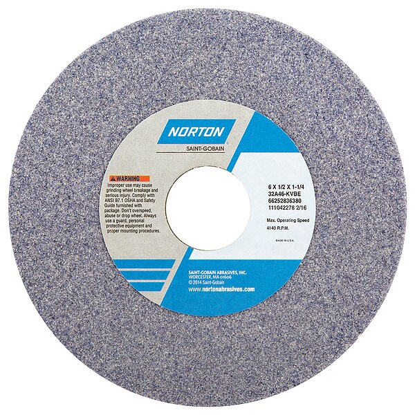 Grinding Wheel, T1, 6x1/2x1-1/4, AO, 46G, PK5
