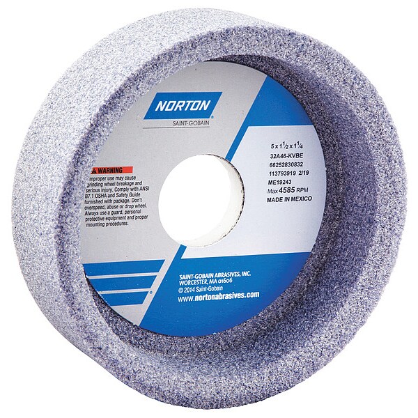 Straight Cup Wheel, 5Diax1.5 Tx1.25AH, PK5