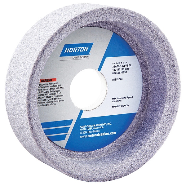 Straight Cup Wheel, 5Diax1.5 Tx1.25AH, PK5