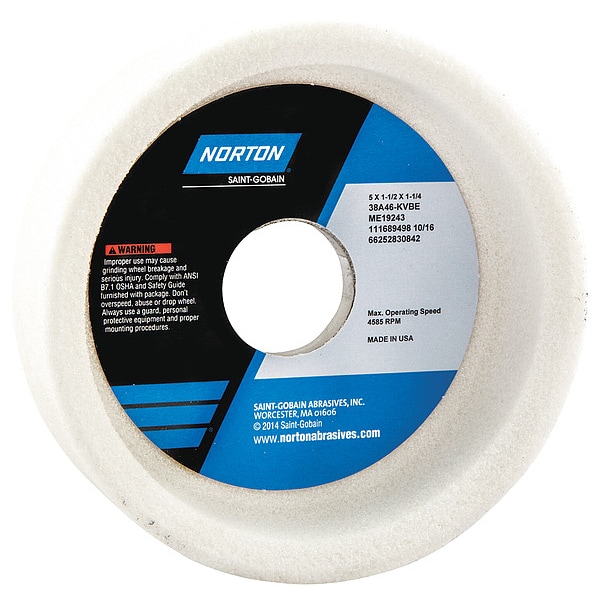 Straight Cup Wheel, 5Diax1.5 Tx1.25AH, PK5