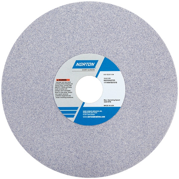 Grinding Wheel, T1, 8x1/2x1-1/4, AO, 60G, PK5