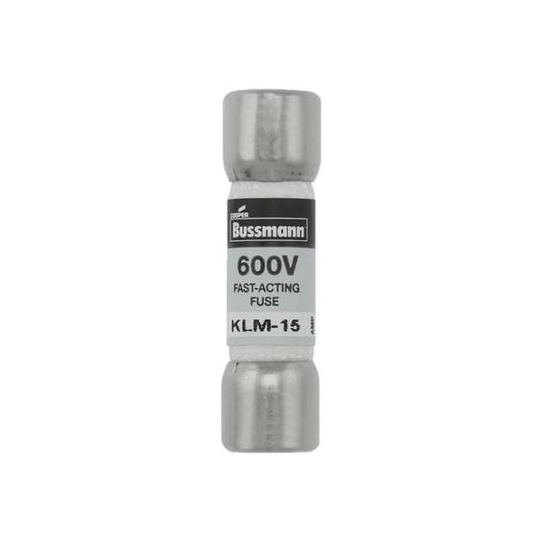 Midget Fuse, Fast-Acting, 15A, 600V AC, Non-Indicating, 100kA at 600V AC, 50kA at 600V DC