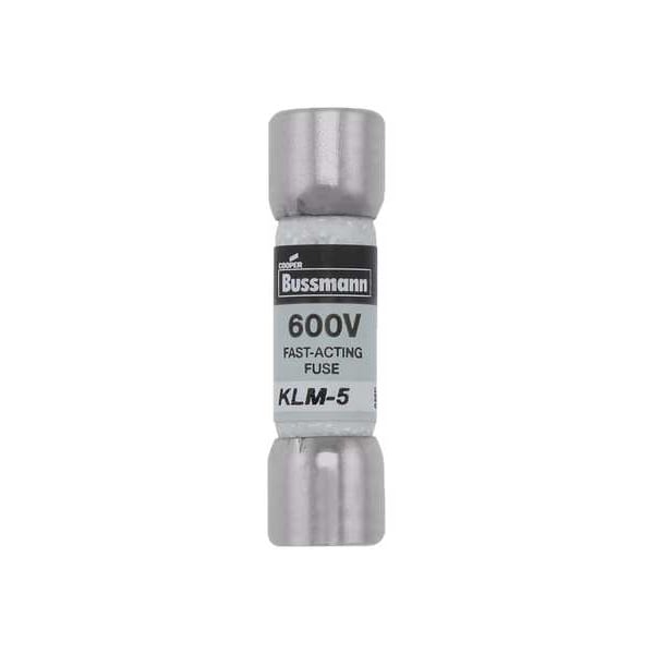 Midget Fuse, Fast-Acting, 5A, 600V AC, Non-Indicating, 100kA at 600V AC, 50kA at 600V DC