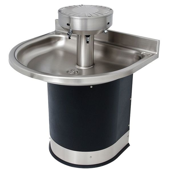 Black/Silver, Semicircular, Wash Fountain