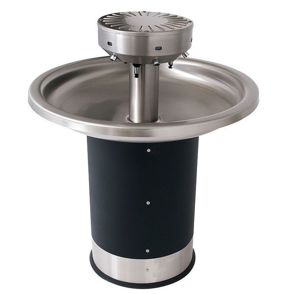 Black/Silver, Circular, Wash Fountain