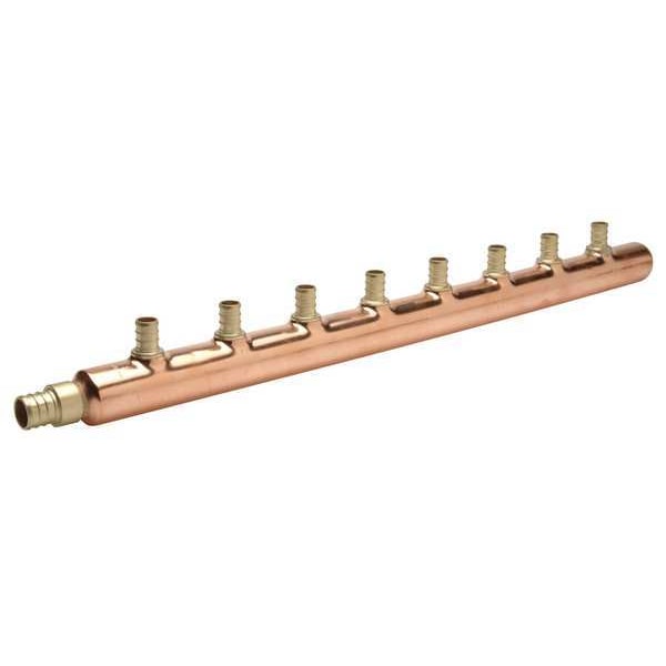 PEX Manifold, Copper, PEX, 19-1/2 In. L