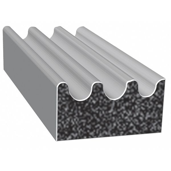 Rubber Seal, Ribbed, .063"W x 100 ft.