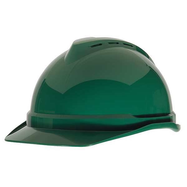 Hard Hat, V-Gard 500, Polyethylene, 4 Point Pinlock, Type 1, Class C, Green