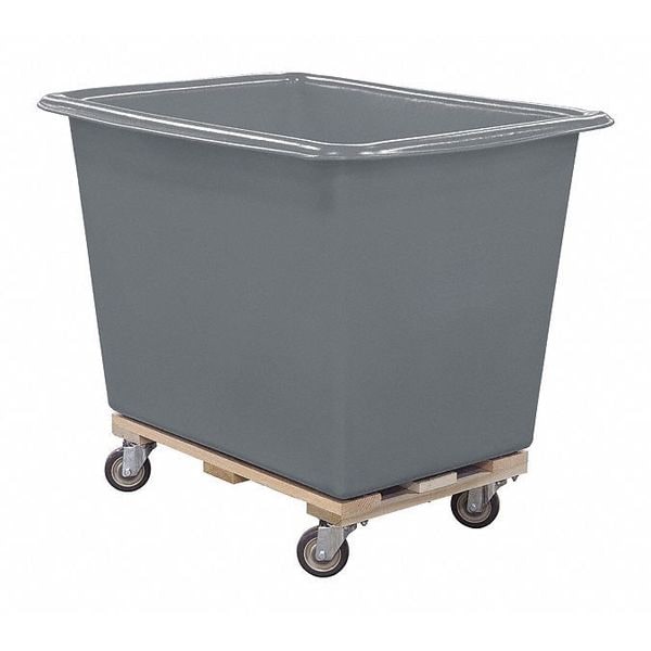 Poly Truck, 8 Bu, Gray, Wood Base