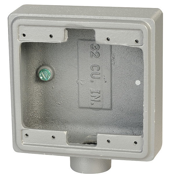 Weatherproof Electrical Box, 32 cu in, FS Box Type, 2 Gangs, Aluminum, Rectangular Shape