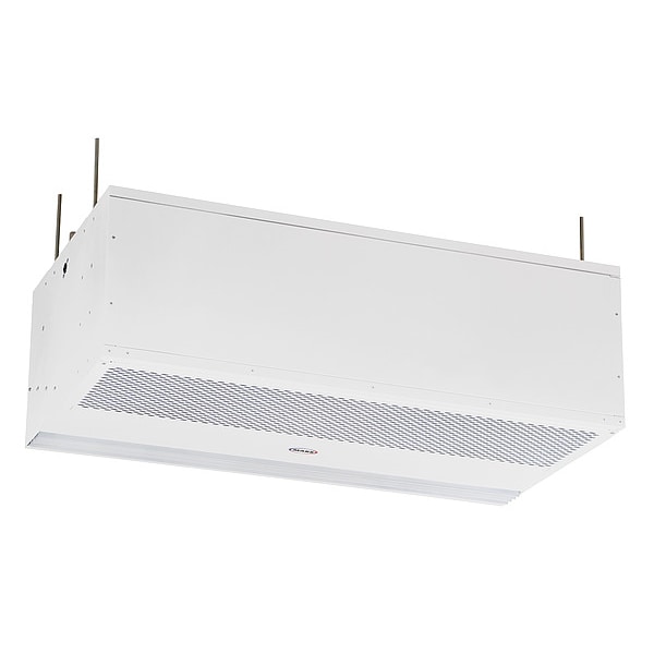 Recessed Heated Air Curtain, 26 In. D