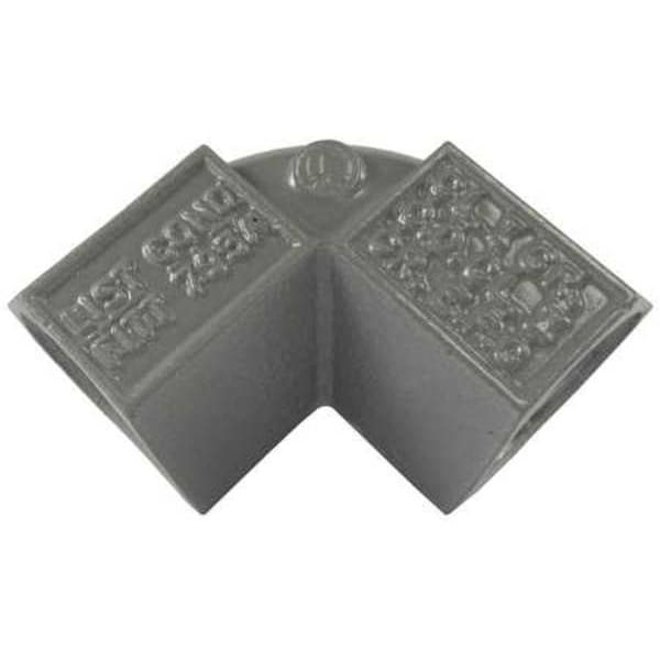 IMC 90 Deg Elbow, 1/2 in, Threaded, Iron, Powder Coated, Gray