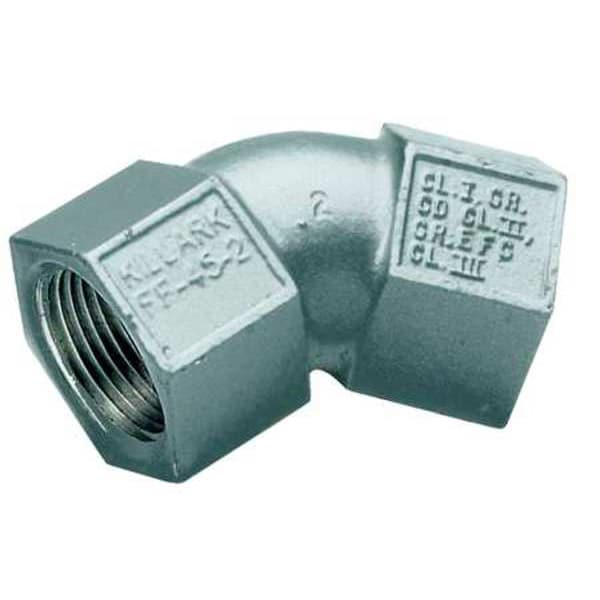IMC 45 Deg Elbow, 1/2 in, Threaded, Iron, Powder Coated, Gray