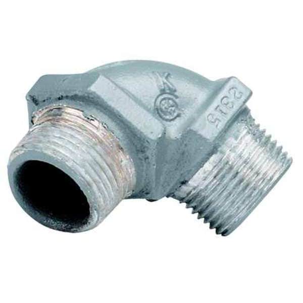 IMC 90 Deg Elbow, 1/2 in, Threaded, Aluminum, Powder Coated, Gray