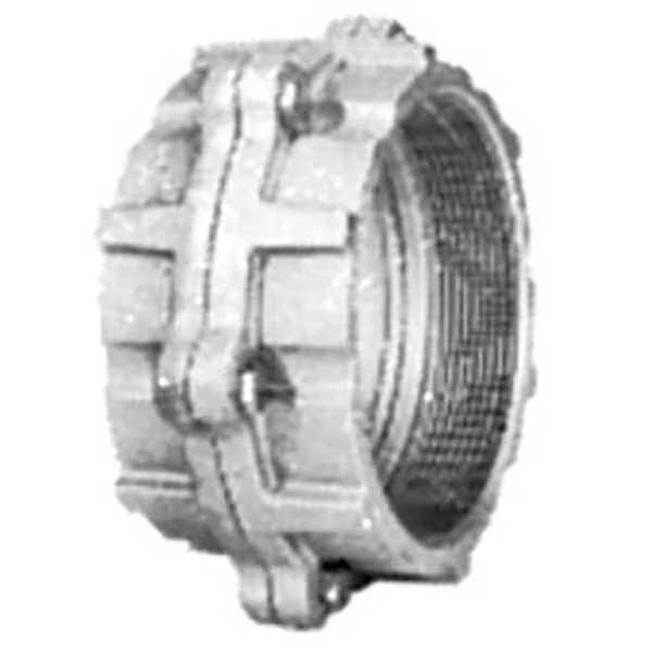 Rigid Union, 6 in, Threaded, Malleable Iron, Powder Coated, Silver
