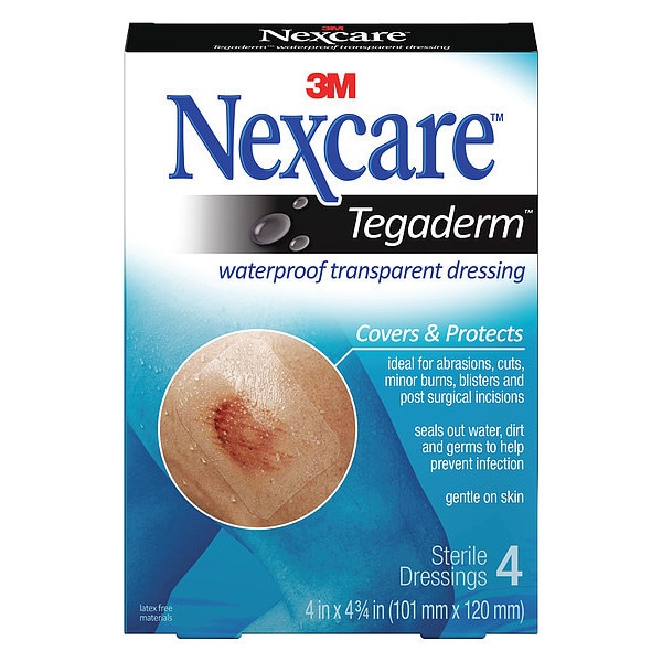 Waterproof Dressing, 4 x 4.75", PK12