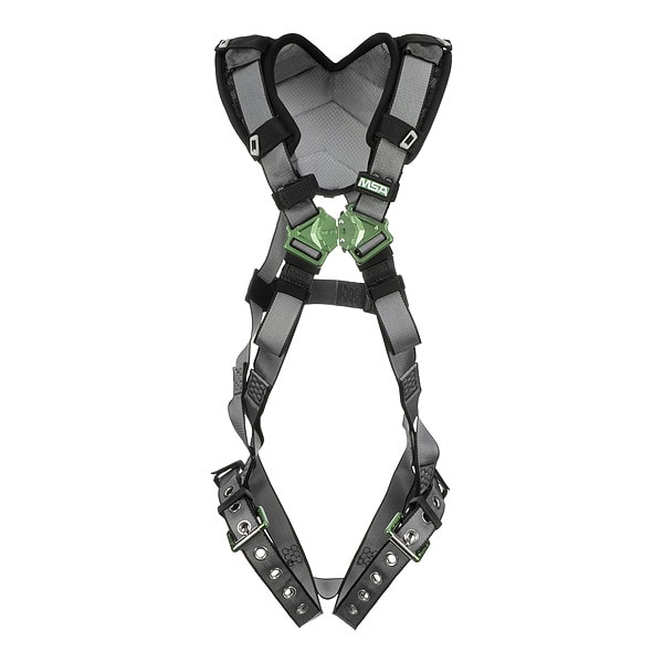 V-FIT Full Body Harness, XS, 400 lb., Quick-Connect Chest/ Tongue Leg Straps, Back D-Ring