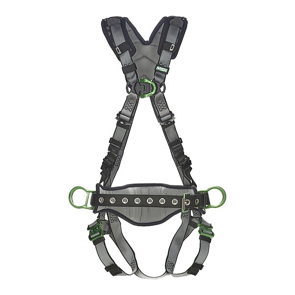 V-FIT Full Body Harness, M, 400 lb., Quick-Connect Chest/ Quick-Connect Leg Straps