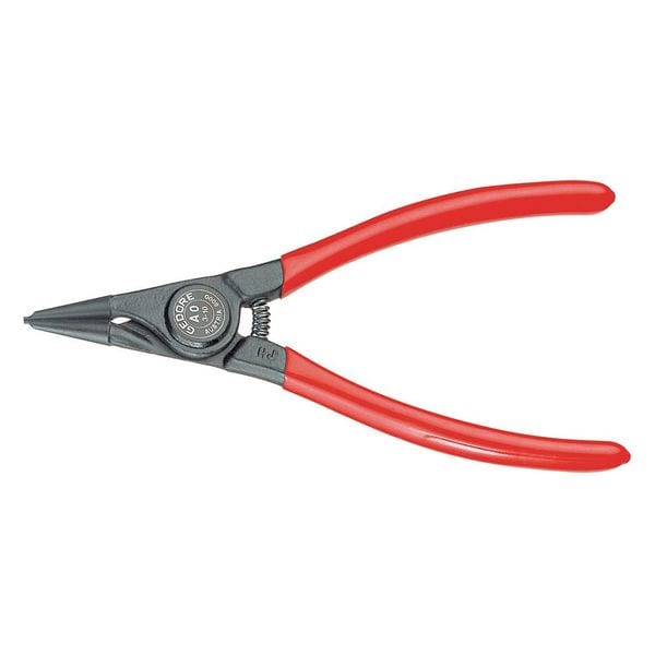 Ext Circlip Pliers, Straight, 3-3/8"-5.5", Material: Chrome Vanadium Steel, Oil-hardened