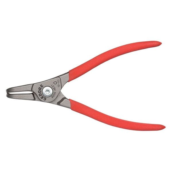 Ext Circlip Pliers, 90 deg., 3-3/8"-5-1/2", Material: Chrome Vanadium Steel, Roller Bearing Steel