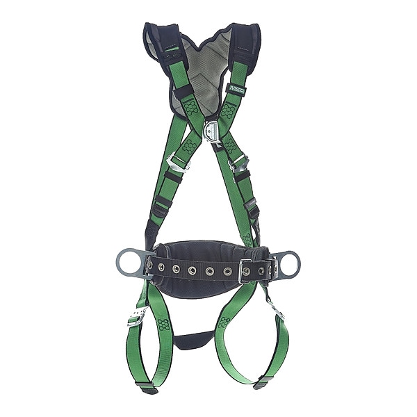 V-FORM(TM) Safety Harness Fall Protection Harness, XL, 310 lb, Not Applicable Chest/