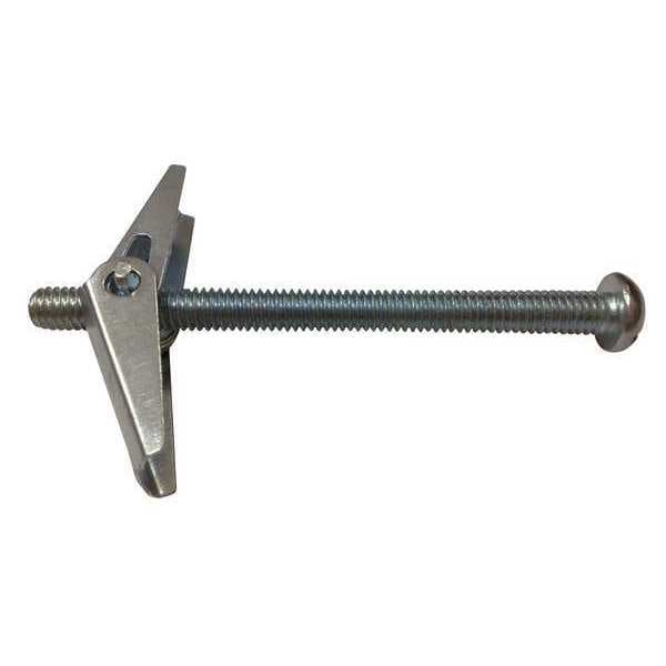 Toggle Bolt, 6" L, Steel, 150 lbs Tension Strength, 25 PK