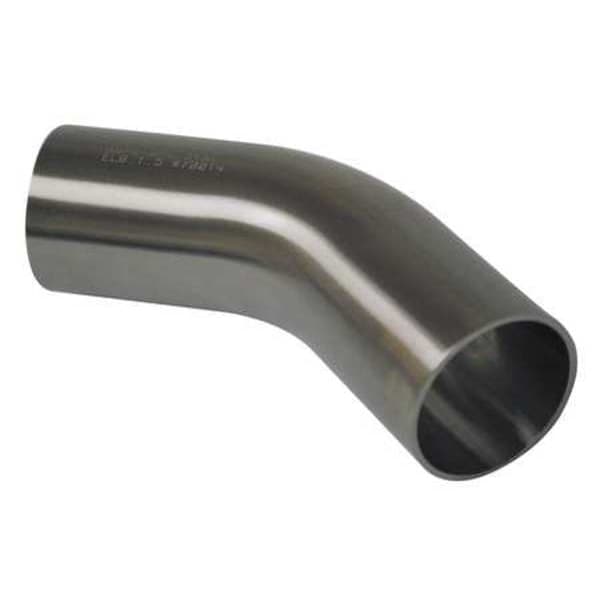 1/2" Orbital Weld T316L SS 45 Degree Elbow