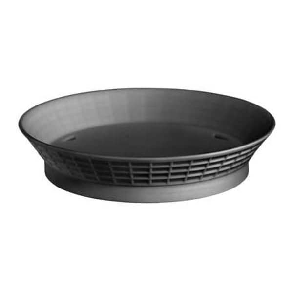 Diner Platter w/Base, 10-1/2 In, Blk, PK12